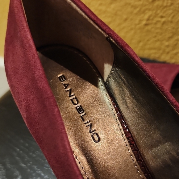 Bandolino Maroon Suede Heels - Picture 2 of 10